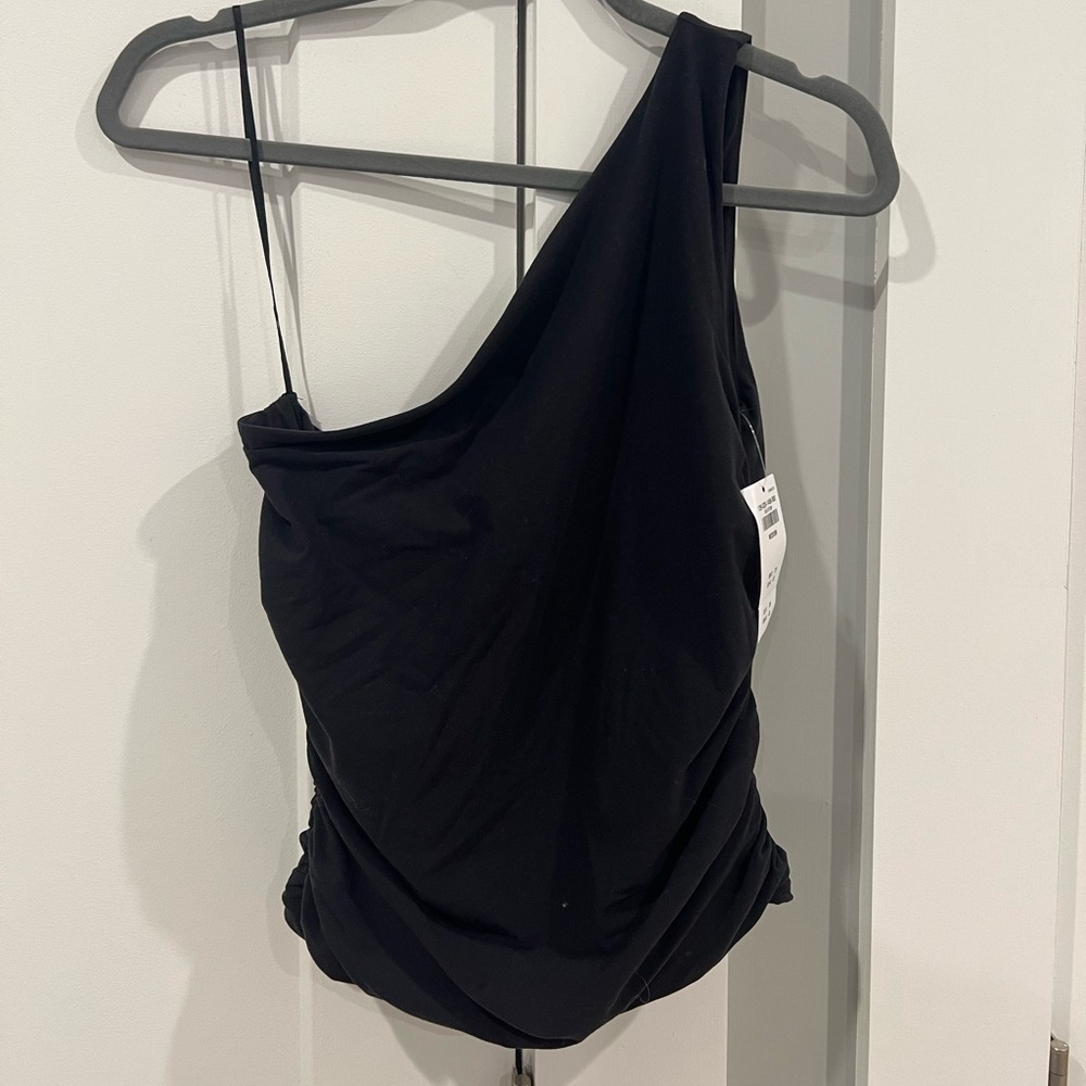 Black One-Shoulder Top